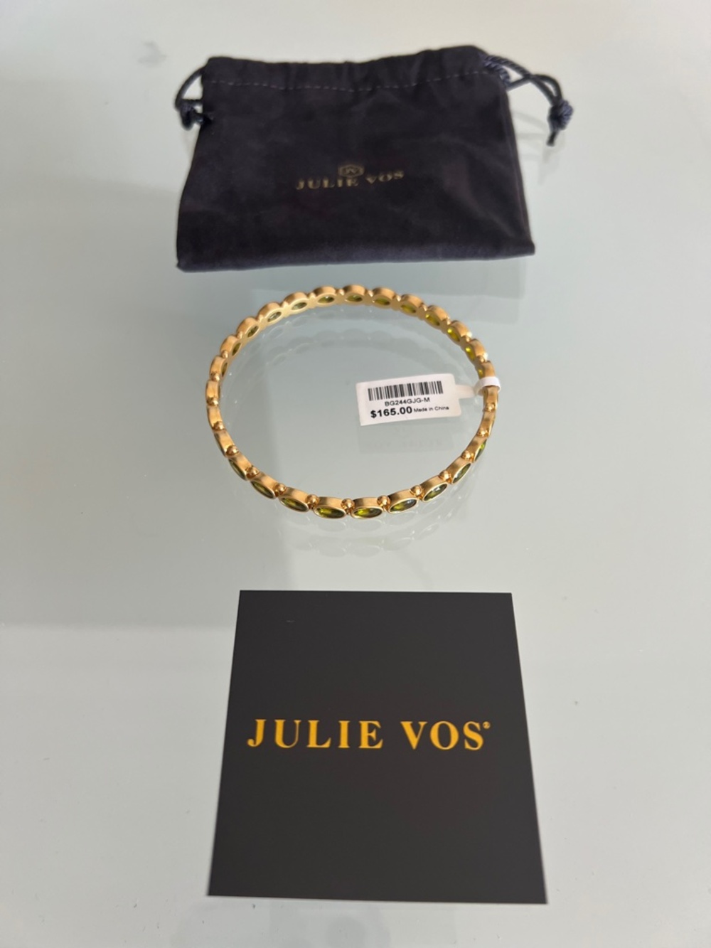 JULIE VOS Palmetto Green Mykonos Bangle Bracelet - Picture 3 of 6